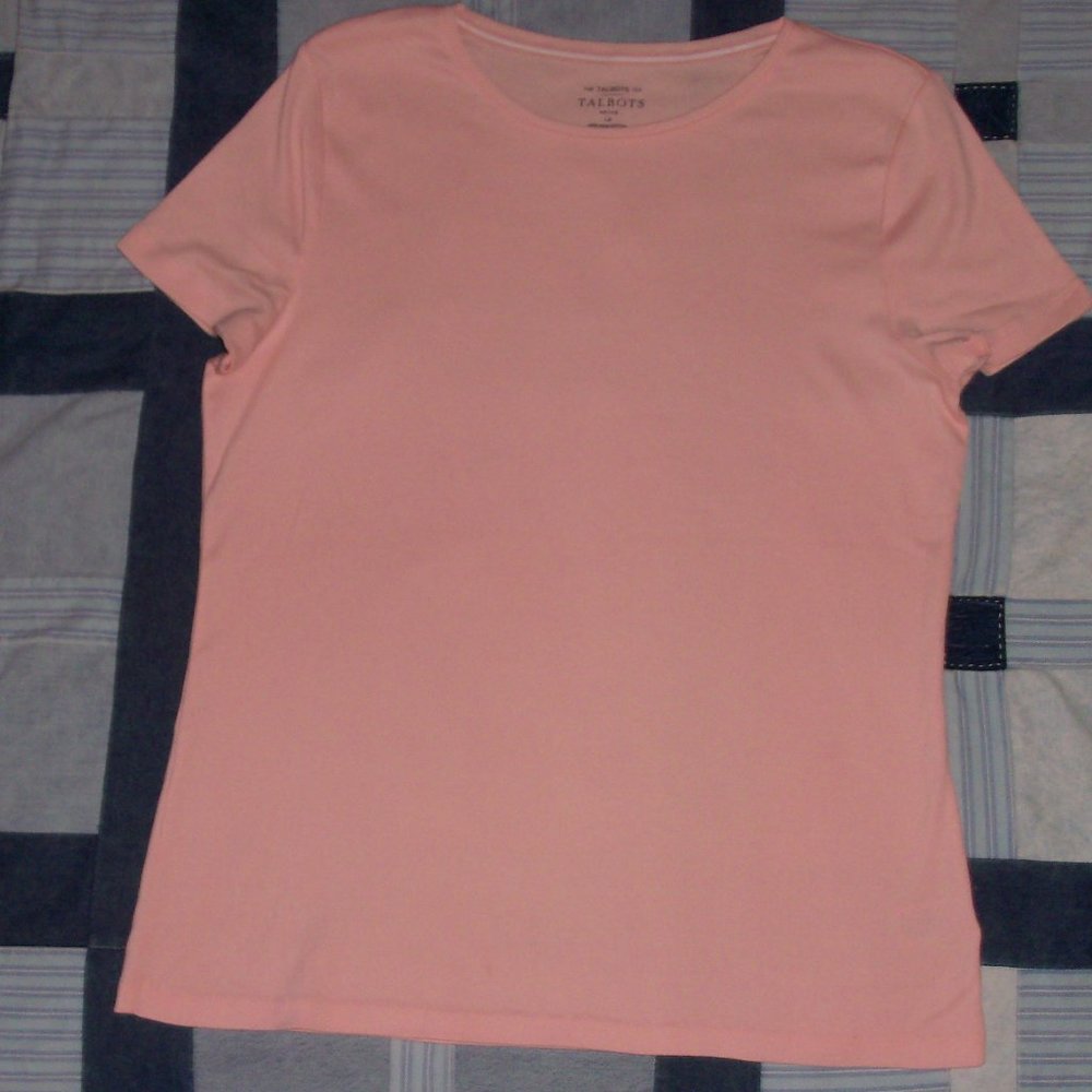Light Pink The Talbots Tee Knit Top Large Petite